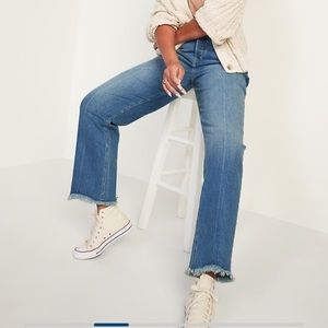 Old Navy High Waisted Sky High Cut Off Jeans